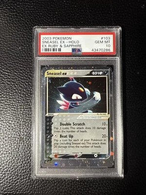 2003 Pokemon EX Ruby & Sapphire #103 Sneasel EX PSA 10 - Image 1 of 2