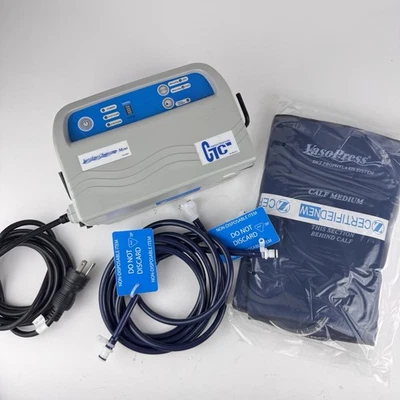 VasoPress Mini Supreme DVT Pump VP500DM with Tubing & New Medium Calf Garment - Image 1 of 4