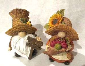 Hobby Lobby Gnomo Mr. Mrs. "Hello Fall" Decorazione Tavolo Ringraziamento 5 pollici - Foto 1 di 4