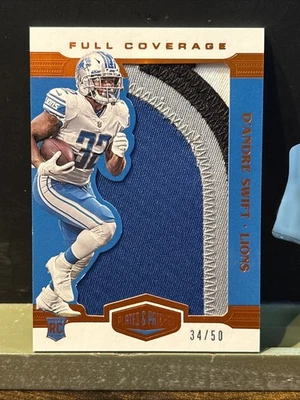 2020 Plates and Patches D'andre Swift #FC-9 4 Color Patch Orange /50 - Image 1 of 2