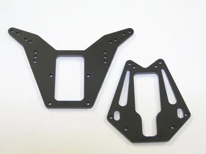 NEW ASSOCIATED RC10GT RICHARD SAXTON Shock Towers F/R Set BLACK Edition GS15 - Picture 1 of 3