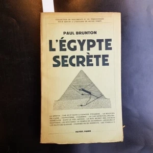 BRUNTON, Paul, L'Egypte secrète. Paris, Payot, 1941 - Imagen 1 de 1