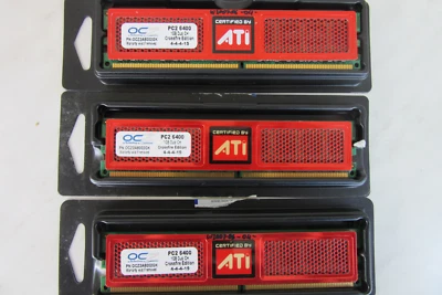 3x1 GB OCZ 2A8002G Crossfire Edition DDR2 PC2-6400 ATI Certified gebraucht - Bild 1 von 4