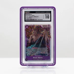 One Piece 2024 Black Maria #074 Super Rara Foil OP08 Due Leggende CGC 10 - Foto 1 di 4