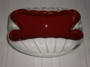 Mid-Century Vintage Murano S.V.C.C. Vetri D'Arte Art Glass Clam Bowl 1950s Italy - Picture 1 of 21
