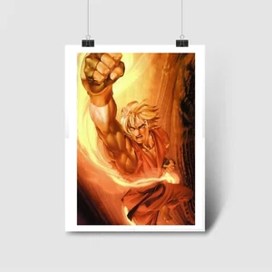 Ken Street Fighting Comic Poster | Classic Arcade Game | Hochwertige Drucke - Bild 1 von 5