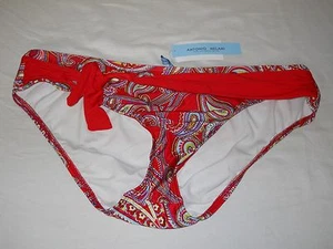 Antonio Melani New Womens Papaya Paisley Sash Bathing Suit Bikini Bottom Large - Picture 1 of 3
