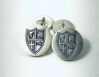 Perge Sed Caute Vintage Silver Cufflink One Pair - Image 1 of 4