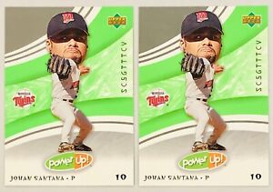 (2) Johan Santana 2004 Upper Deck Baseball Power Up! NM-MT Card Lot #84