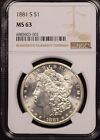 1881-S $1 NGC MS63 Morgan Silver Dollar PQ No Reserve Auction