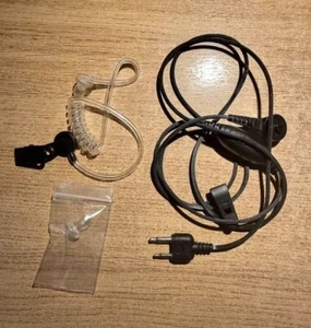 Icom Acoustic Tube Earpiece with PTT Mic, Dual Pin Plug – Untested - Zdjęcie 1 z 3