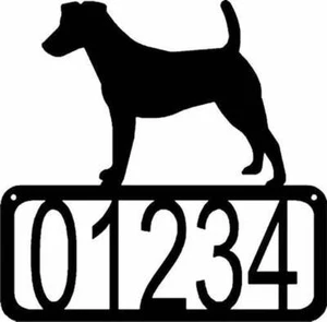 Fox Terrier Dog House Address Sign - Made in USA - Picture 1 of 1