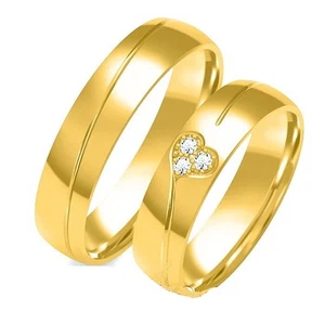 Eheringe Trauringe 333 er Gold Gelb Gold 6mm massiv Gold 1,4mm Stark - Bild 1 von 1