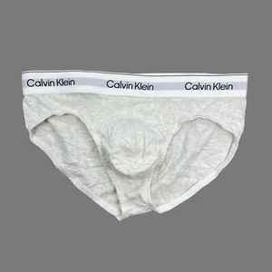 Calvin Klein CK men  cream oatmeal icon cotton stretch hip brief underwear S M L - Picture 1 of 4