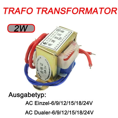 EI35 Trafo Transformator Netztrafo 2W DB-2VA Eingang 220V Einzel/Dualer Ausgang - Bild 1 von 4