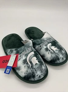 MSU Michigan State Spartans Women's Size Large 9-10 Green House Slippers by FOCO - Picture 1 of 6