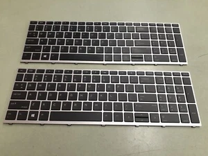 2) HP ProBook 650 G4 Keyboard US Silver Frame L09593-001 L00739-001 6037B0134201 - Picture 1 of 4