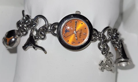 Fossil Texas Longhorns Charms Bracelet Watch Cover