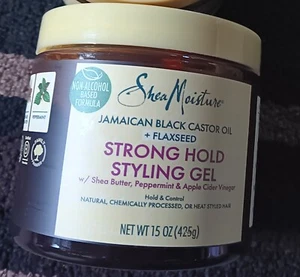 Shea Moisture Jamaican Black Castor Oil Flaxseed Strong Hold Styling Gel, 15 Oz - Picture 1 of 3