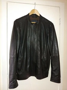 Jack & Jones JPR Russell Leather Jacket size M, Black - Picture 1 of 2