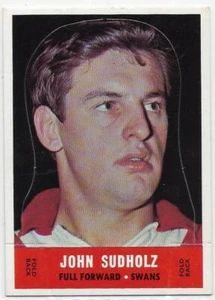 1969 Scanlens Die Cut (UNPOPPED) John SUDHOLZ South Melbourne Near Mint / Mint - Bild 1 von 2