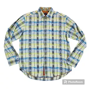 Herren Robert Graham Hemd mit Knopfleiste Größe Large Mehrfarbig Blau Grün - Bild 1 von 8