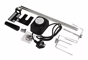 BBQ BARBECUE ROTISSERIE SPIT UNIVERSAL KIT GAS OR CHARCOAL BATTERY OR ELECTRIC - Picture 1 of 7