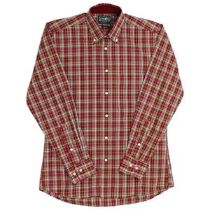 Gitman Bros. Vintage Marron Plaid 100% Cotton Button Down Collar Shirt S USA - Picture 1 of 6
