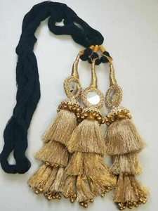 Indian punjabi parandi mehndi jagoo mirror bridal patiala paranda hair braid a8g - Picture 1 of 10