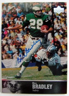 1997 Upper Deck Legends BILL BRADLEY #AL-43 Autograph Card PHILADELPHIA EAGLES! - Image 1 of 3