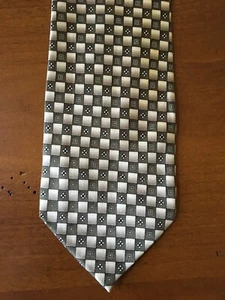 VALERIO GARATI Handmade Silk Tie Mens NWOT Gray/Champagne/Gold  Necktie - Picture 1 of 7