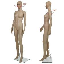68.90" Female Mannequin Plastic Display Full Body Head Turns Dress Form w/ Base