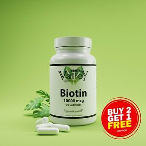 Biotin 10000 mcg Healthy Hair, Nails, Skin, Lower cholesterol