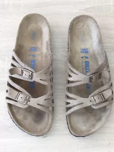 Birkenstock Granada Braun Doppelriemen Weichbettung Sandalen Damen US Größe 7 EU 38 - Bild 1 von 24