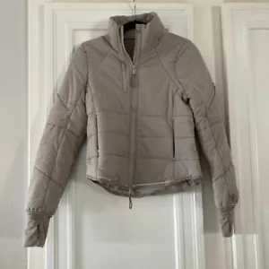 Free People Movement Gathering Storm Run Puffer Jacket Beige Sz S - Picture 1 of 9