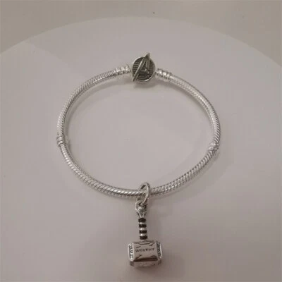 Bracelet Gift Set PANDORA S925 ALE silver Dangle Thor Charm and Avengers - Image 1 of 4
