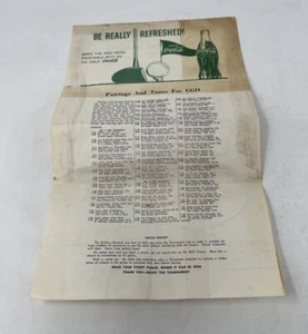 1962 Greater Greensboro Open Golf Pairings And Times Sheet Palmer, Nicklaus, - Picture 1 of 7