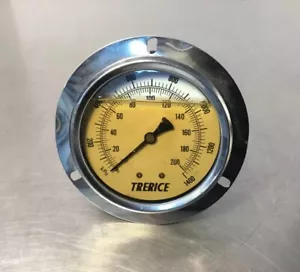 Trerice Pressure Gauge 0-200 PSI / 0-1400 KPA - Liquid Filled. 6D - Picture 1 of 4