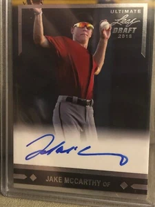 2018 Leaf Ultimate Draft Jake McCarthy Auto GLR-JM1 - Picture 1 of 3