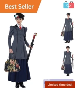 Elegant Women's Nanny Costume with Accessories - Size Medium, 100% Polyester - Picture 1 of 6
