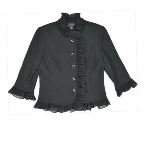 St. John Damen ausgefallene gewebte Wollmischung Jacke Größe 8 neuwertig 100 % MADE IN USA - Bild 1 von 5
