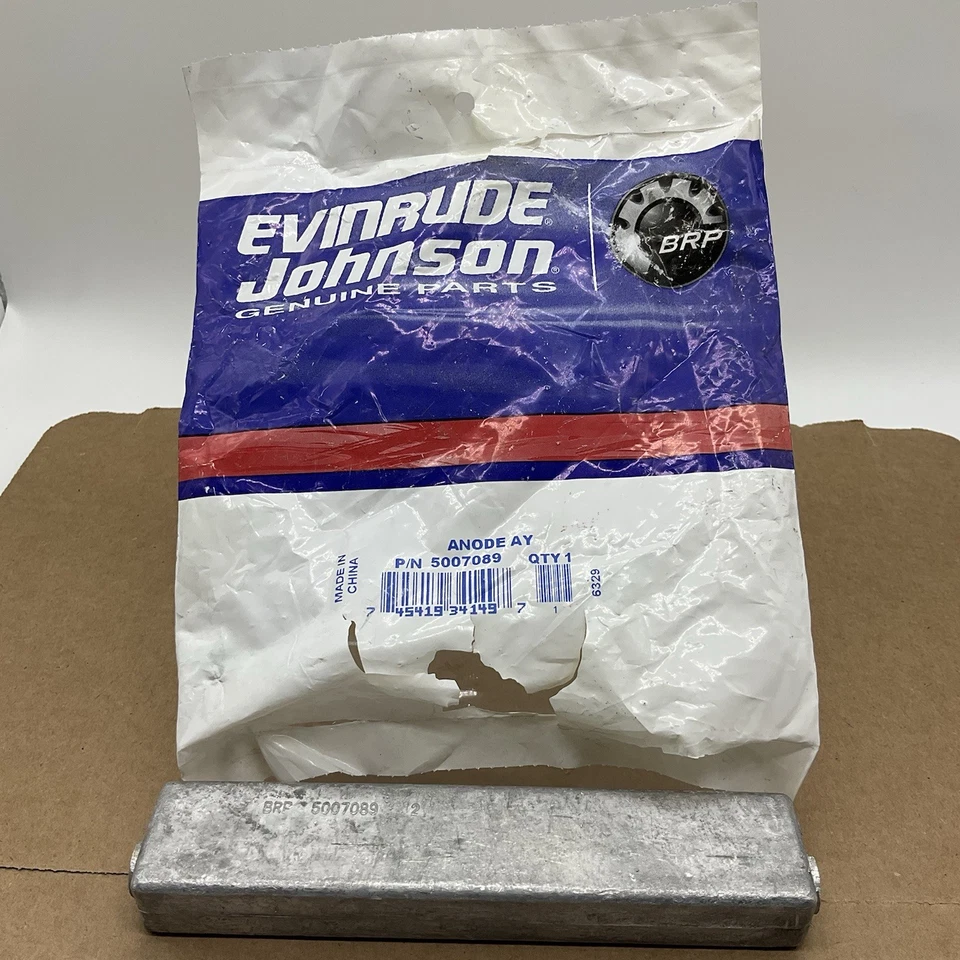 5007089 Johnson / Evinrude Power Trim Bar Magnesium Anode OMC BRP - Image 1 of 4