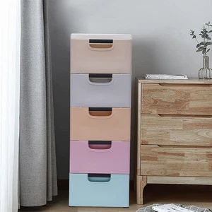 Slim Storage Chest Plastic Narrow Drawers Storage Cabinet 5 Drawer Vertical NEW - Picture 1 of 17