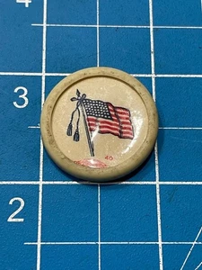 American Flag Button Lapel Hat Pin Vintage Star Engraving San Francisco - Picture 1 of 6