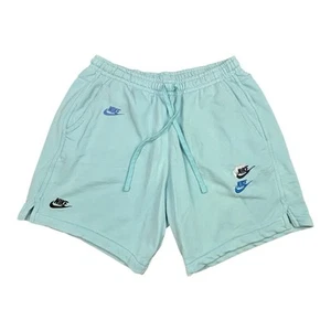 Nike Sportswear Essential Triple Swoosh UNC Blue Shorts Size Large DR9119-482 - Picture 1 of 15