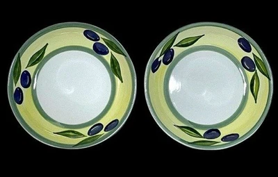 2 tazones para sopa pasta Dansk Italia Sevillano 8,5" DAN50 aceitunas bayas EXC Foto 1 de 4