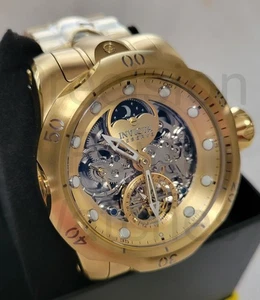 Invicta Reserve Venom Automatic Men's Watch w/ Skeleton Dial - 53.7mm Gold 48425 - Picture 1 of 9