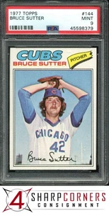 1977 TOPPS #144 BRUCE SUTTER RC CUBS HOF PSA 9 - Picture 1 of 4