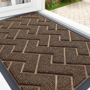 OLANLY Front Door Mat Indoor Outdoor Entrance, Waterproof All-Season, All-Weathe - Picture 1 of 12