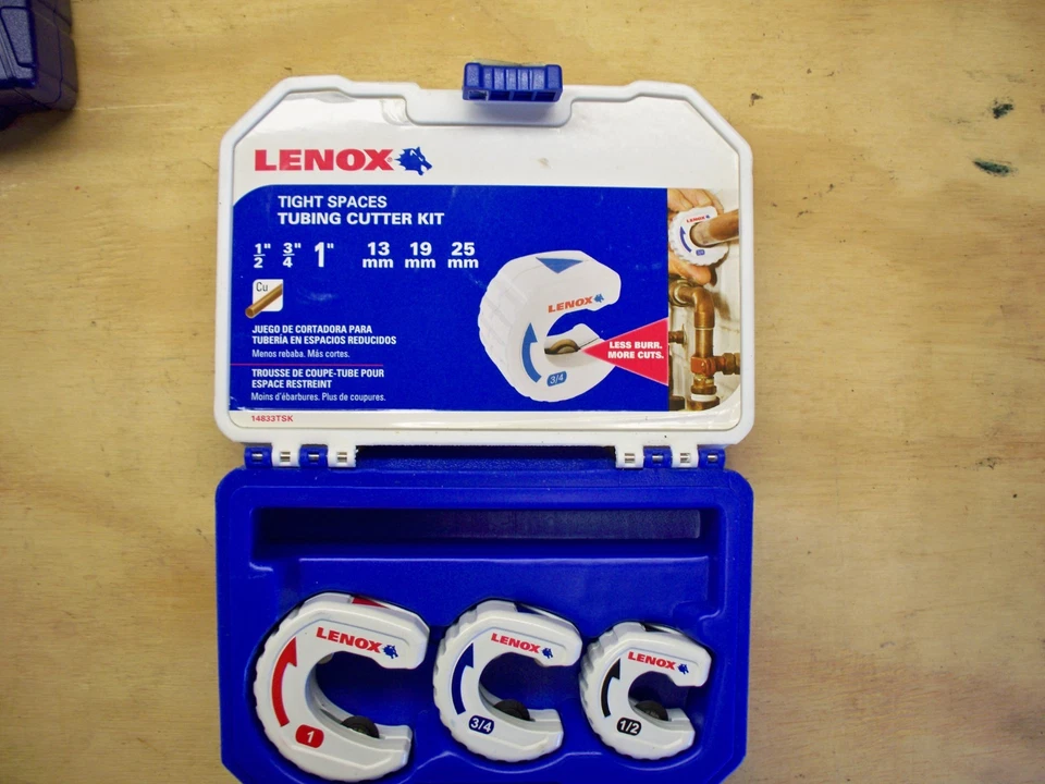 Lenox 3 piece tight spaces tubing cutters with box 1", 3/4" 1/2"  new - Image 1 of 1